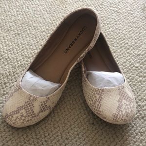 Lucky Brand Faux Snake Skin Flats